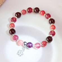 Load image into Gallery viewer, Sweet Berry (Natural Starlight Garnet, Strawberry Quartz, Rhodonite) Crystal Bracelet