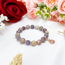 Load image into Gallery viewer, Pink Tourmaline (Rose Gold Circle Charm) Crystal Bracelet