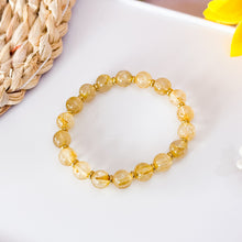 Load image into Gallery viewer, Gold Rutilated Quartz Crystal Bracelet