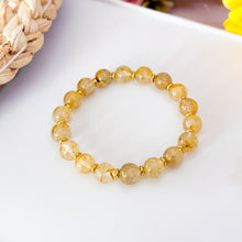 Load image into Gallery viewer, Gold Rutilated Quartz Crystal Bracelet