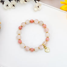 Load image into Gallery viewer, Rose Milk (RARE Pink Sericite, Peruvian Pink Opal, White Jade) Crystal Bracelet