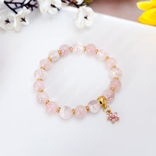 Load image into Gallery viewer, RARE Pink Sericite x Rose Quartz Crystal Bracelet
