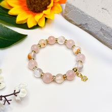 Load image into Gallery viewer, RARE Sericite Mica x Rose Quartz Crystal Bracelet