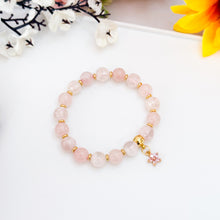 Load image into Gallery viewer, RARE Pink Sericite x Rose Quartz Crystal Bracelet