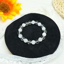 Load image into Gallery viewer, Premium Quality: Clear Quartz x Crackled Quartz Crystal Bracelet