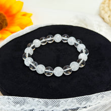 Load image into Gallery viewer, Premium Quality: Clear Quartz x Crackled Quartz Crystal Bracelet