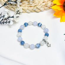 Load image into Gallery viewer, Blue Lolly (Blue Opal x White Jade x Blue Chalcedony) Crystal Bracelet