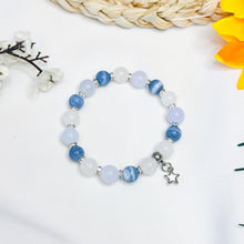 Load image into Gallery viewer, Blue Lolly (Blue Opal x White Jade x Blue Chalcedony) Crystal Bracelet