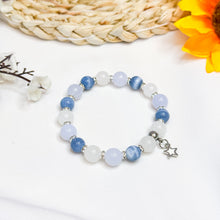 Load image into Gallery viewer, Blue Lolly (Blue Opal x White Jade x Blue Chalcedony) Crystal Bracelet