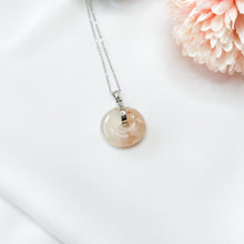 Load image into Gallery viewer, Sakura Agate Donut Sterling Silver Necklace