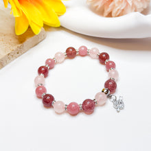 Load image into Gallery viewer, Lady Aurelia Crystal Bracelet (RARE Guava Quartz, Rose Quartz, Strawberry Quartz)