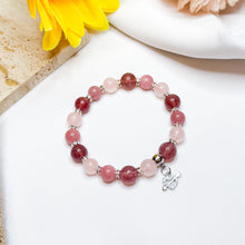 Load image into Gallery viewer, Lady Aurelia Crystal Bracelet (RARE Guava Quartz, Rose Quartz, Strawberry Quartz)