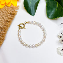 Load image into Gallery viewer, Freshwater Pearls Crystal Chain Bracelet