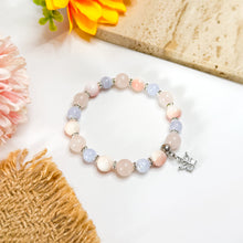 Load image into Gallery viewer, Cloud Berry (Rose Quartz, Pink Conch, Blue Lace Agate) Crystal Bracelet