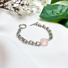 Load image into Gallery viewer, Rose Quartz Tarnish Resistant 304 Stainless Steel Signature Crystal Bracelet