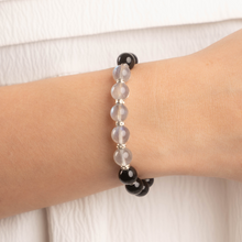 Load image into Gallery viewer, Labradorite (Grade AAA) x Black Agate Crystal Bracelet