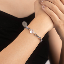 Load image into Gallery viewer, Rainbow Moonstone Heart Tarnish Resistant 304 Stainless Steel Signature Crystal Bracelet