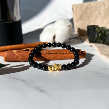 Load image into Gallery viewer, Black Tourmaline (w/ Gold Plated Pixiu)