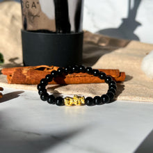 Load image into Gallery viewer, Black Tourmaline (w/ Gold Plated Pixiu)