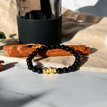 Load image into Gallery viewer, Black Tourmaline (w/ Gold Plated Pixiu)