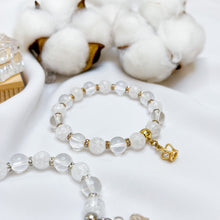 Load image into Gallery viewer, Bestie Bracelets: Clear Quartz (Crown Charms)