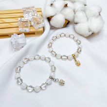 Load image into Gallery viewer, Bestie Bracelets: Clear Quartz (Crown Charms)