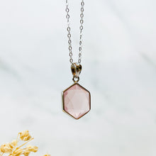 Load image into Gallery viewer, Rose Quartz Sterling Silver Necklace