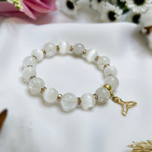 Load image into Gallery viewer, Snow Phantom x Selenite (18k White Gold Tail)