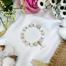 Load image into Gallery viewer, Snow Phantom x Selenite (18k White Gold Tail)