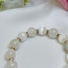 Load image into Gallery viewer, Snow Phantom x Selenite (18k White Gold Tail)