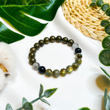 Load image into Gallery viewer, Fortune Four (Labradorite, Pyrite, Black Rutile, Blue Tiger's Eye) Crystal Bracelet
