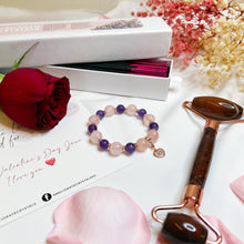 Load image into Gallery viewer, Self Love Giftset (Amethyst x Rose Quartz)