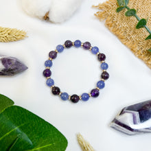 Load image into Gallery viewer, Amethyst x Tanzanite Crystal Bracelet