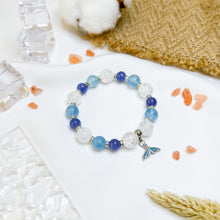 Load image into Gallery viewer, Pacific Sea Blue (Tanzanite, Aquamarine, Clear Quartz) Crystal Bracelet