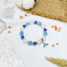 Load image into Gallery viewer, Pacific Sea Blue (Tanzanite, Aquamarine, Clear Quartz) Crystal Bracelet