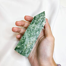 Load image into Gallery viewer, Hydrogrossular (Transvaal Jade) Crystal Tower
