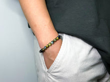 Load image into Gallery viewer, Fortune Four (Labradorite, Pyrite, Black Rutile, Blue Tiger's Eye) Crystal Bracelet