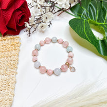 Load image into Gallery viewer, Pastel Macaron (Green Jade, Rose Quartz, Pink Opal) Crystal Bracelet
