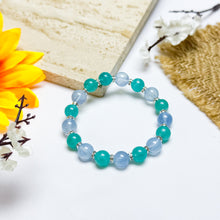 Load image into Gallery viewer, Mermaid Glow (Santa Maria Aquamarine, Peru Amazonite) Crystal Bracelet
