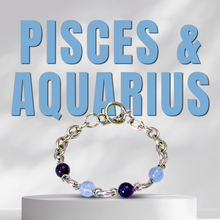 Load image into Gallery viewer, Horoscope Lucky Stones 304 Stainless Steel Chunky Chain Crystal Bracelet
