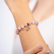 Load image into Gallery viewer, Pastel Blend of Love (Rose Quartz, Blue Chalcedony, Rainbow Moonstone) Crystal Bracelet
