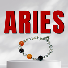 Load image into Gallery viewer, Horoscope Lucky Stones 304 Stainless Steel Chunky Chain Crystal Bracelet
