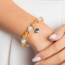 Load image into Gallery viewer, Imperial Wealth (Honey Citrine, Gold Rutile, Crackled Clear Quartz) Crystal Bracelet
