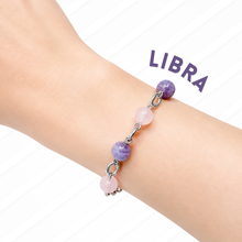 Load image into Gallery viewer, Horoscope Lucky Stones 304 Stainless Steel Chunky Chain Crystal Bracelet
