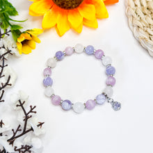 Load image into Gallery viewer, Snow Berry (Lavender Milky Amethyst, White Jade, Kunzite) Crystal Bracelet
