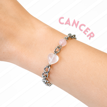 Load image into Gallery viewer, Horoscope Lucky Stones 304 Stainless Steel Chunky Chain Crystal Bracelet
