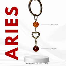Load image into Gallery viewer, Birthstone Horoscope Crystal 304 Stainless Steel Keychains
