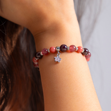 Load image into Gallery viewer, Sweet Berry (Natural Starlight Garnet, Strawberry Quartz, Rhodonite) Crystal Bracelet
