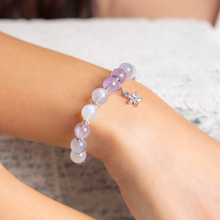 Load image into Gallery viewer, Euphoria (Lavender Quartz, Blue Chalcedony, Rainbow Moonstone) Crystal Bracelet
