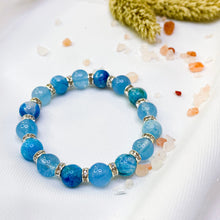 Load image into Gallery viewer, Admiral Blue Crystal Bracelet (Hemimorphite x Aquamarine)
